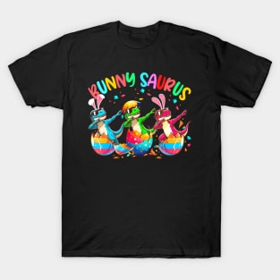 Bunny Saurus Three Dabbing Bunny TRexes Sunglasses T-Shirt